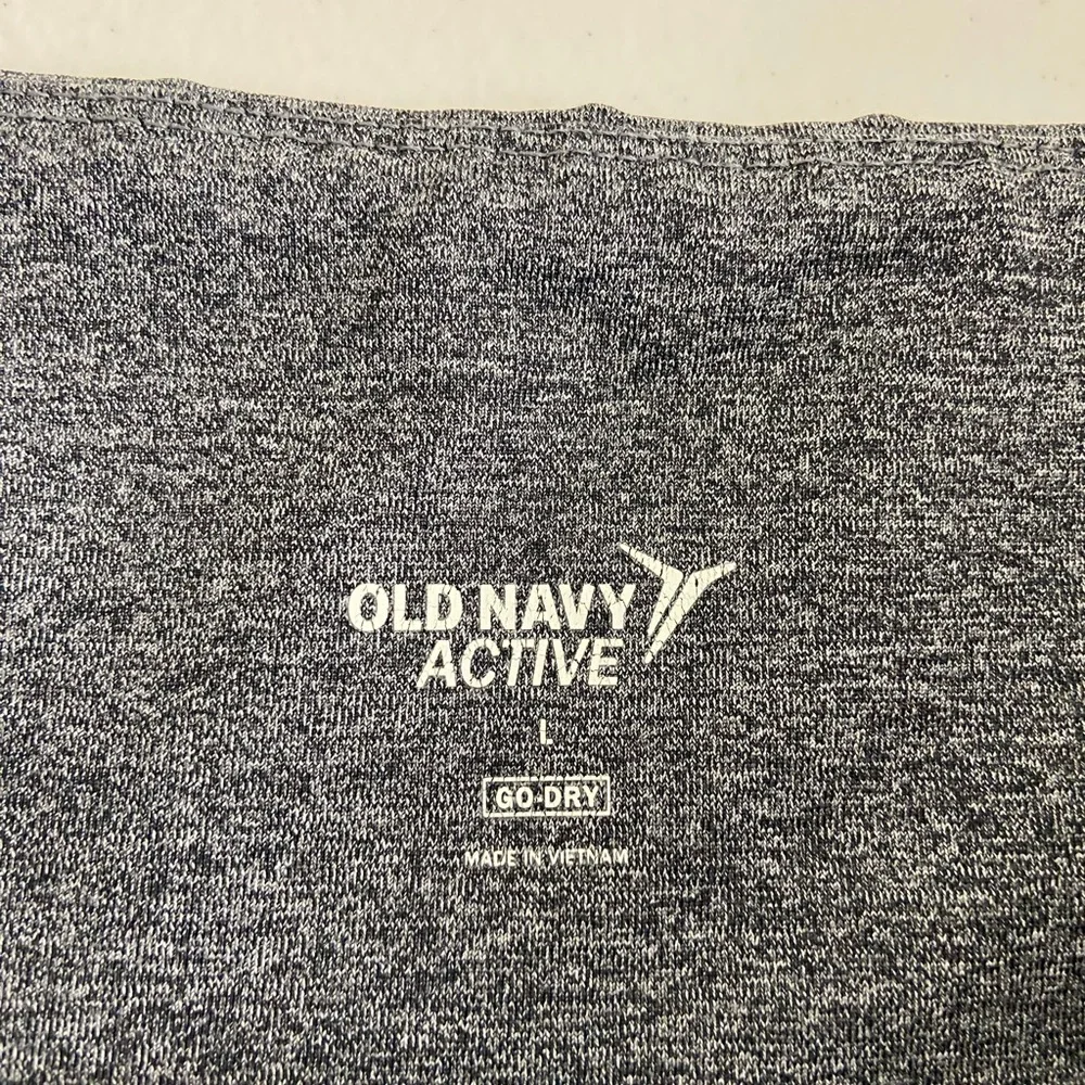 EUC Old Navy women’s gray‎ block active go dry full length leggings activewear L
